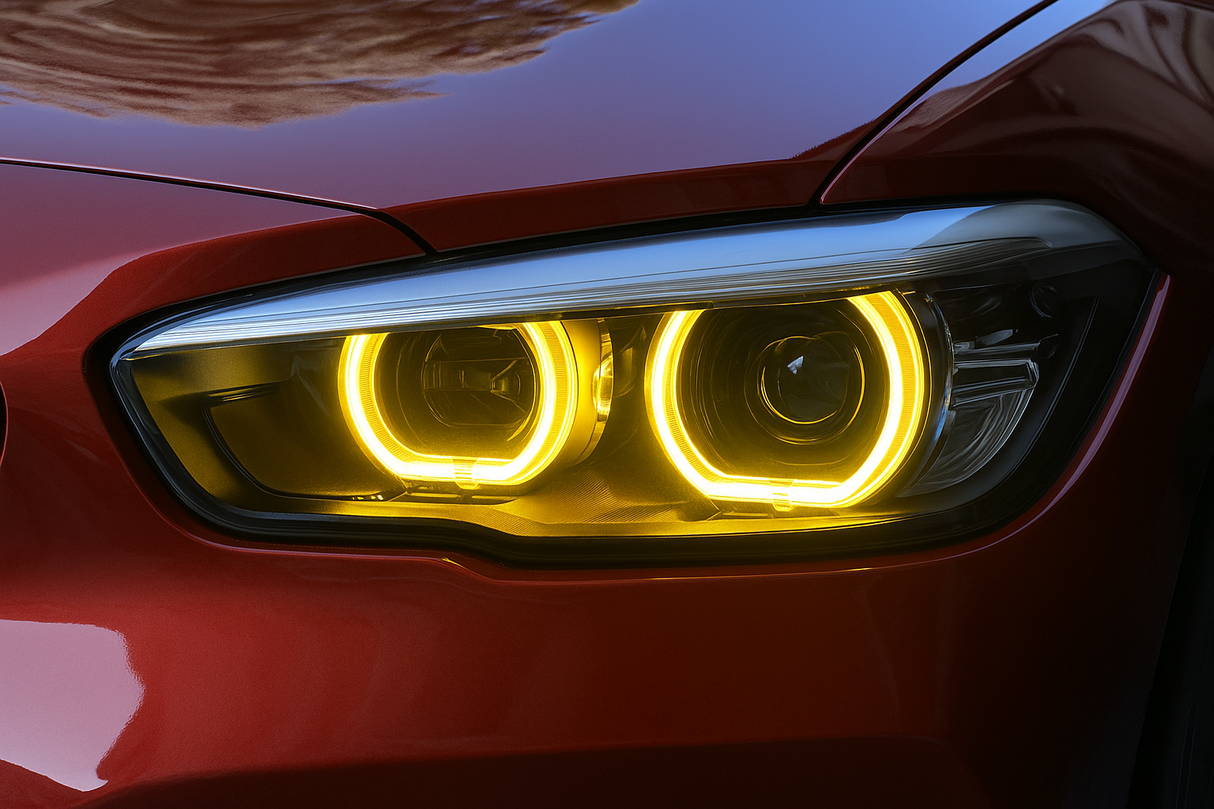 BMW 1 Series F20 F21 LCI (2015–2019) Yellow DRL / Demon Eyes Headlight Upgrade